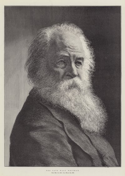 The late Walt Whitman by English School